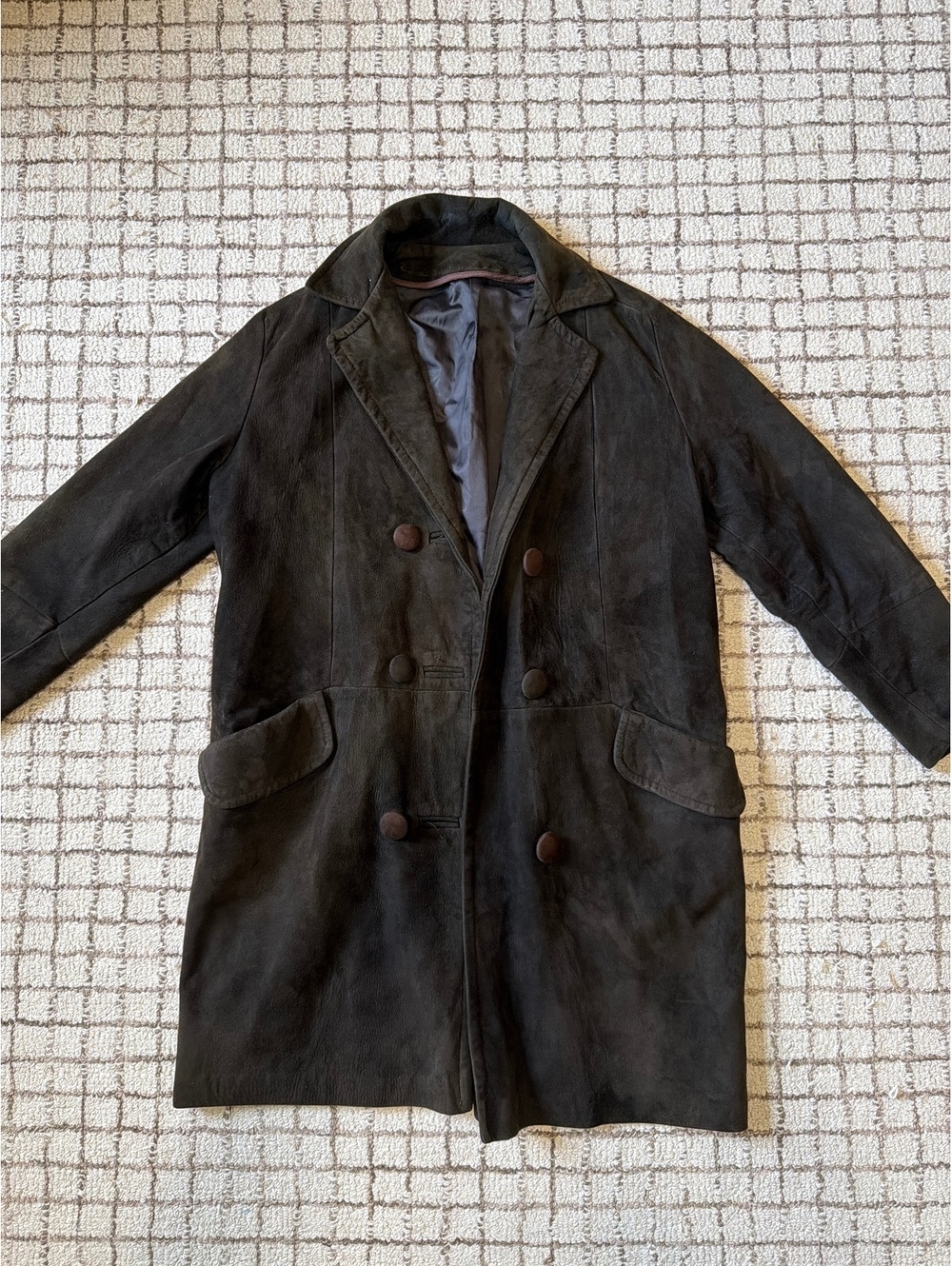 Vintage Women’s Brown Suede Leather Jacket 90s minimalist quiet luxury clean
